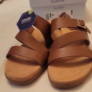 Croft & Barrow Tan Strappy Sandals